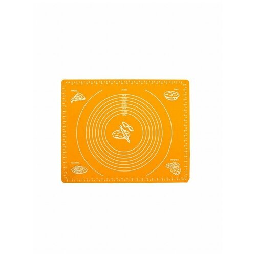фото Силиконовый коврик для раскатывания теста, 30х40 см оранжевый markethot