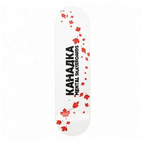 фото Дека mental skateboards kanadka white, размер доски 8,125