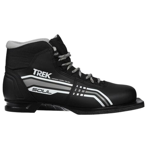 фото Ботинки лыжные trek soul nn75 ик, цвет чёрный, лого серый, размер 44