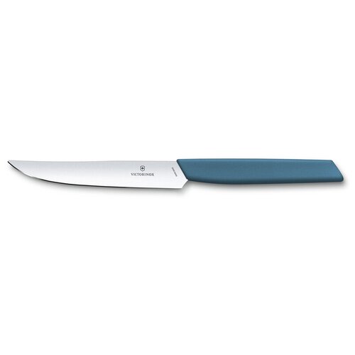 фото Нож для стейка victorinox swiss modern, лезвие 12 см с прямой кромкой, васильково-синий victorinox mr-6.9006.122