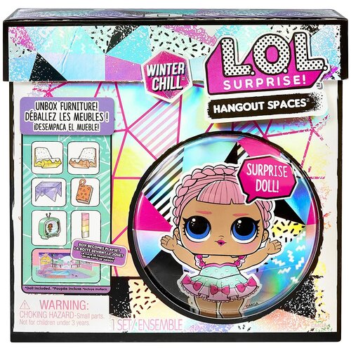 фото Игровой набор с куклой l. o. l. surprise! furniture winter chill hangout spaces ise zone with ice sk8er doll, 576648 l.o.l.