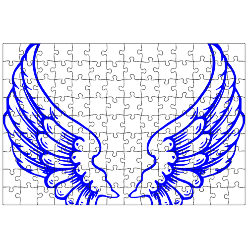фото Магнитный пазл 27x18см."крылья, крылья ангела, небеса" на холодильник lotsprints