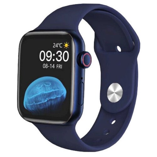 фото Смарт часы smart watch iwo m16 plus series 6 44mm синий