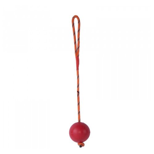 фото Игрушка для собак резиновая duvo+ "мячик на верёвке", красная, d6см/30см (бельгия)