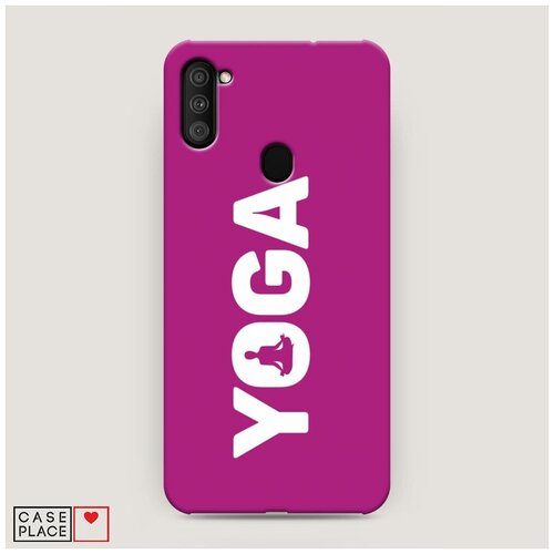 фото Чехол пластиковый samsung galaxy m11 йога розовый case place