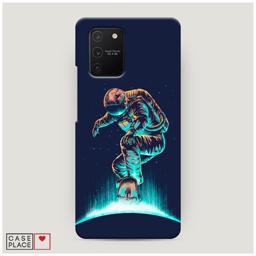 фото Чехол пластиковый samsung galaxy a91 космонавт-скейтер case place