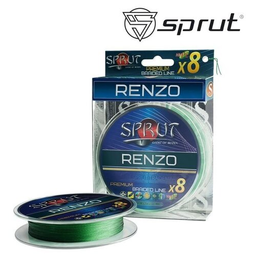 фото Леска плетеная sprut renzo soft premium x 8 dark green 0.16 140м