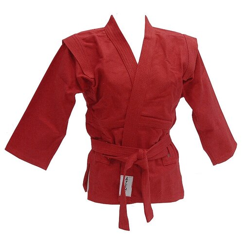 фото Куртка для самбо ёлочка без подкладки, красное, плотность 500 гр/м2, ax5 (22) atemi