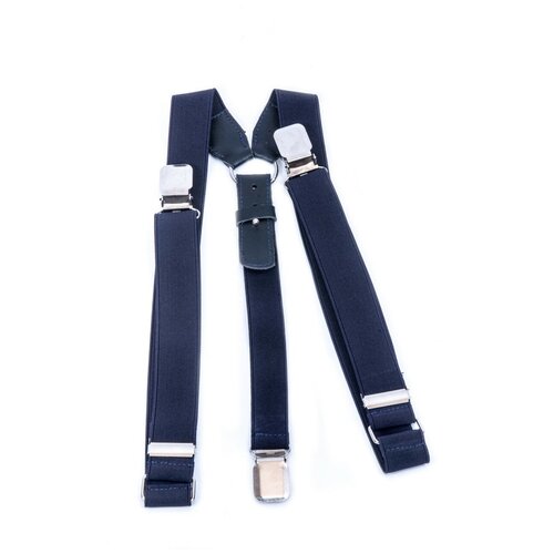 фото Подтяжки мужские "y", кожаные вставки, цвет: синий stilmark