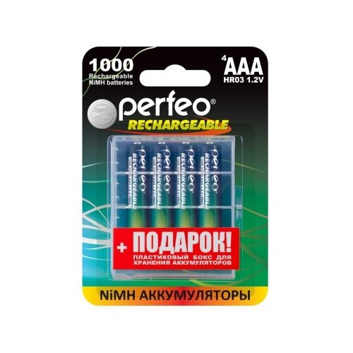 фото Perfeo aaa1000/4bl аккумулятор pfaaa1000/4bl+box