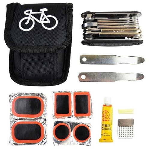 фото Мультифункциональный компактный набор инструментов для ремонта велосипеда 16 в 1 в удобной сумке,moscowcycling mc-tool-04