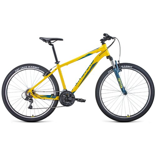фото Велосипед forward apache 27,5 1.0 (рост 17" 21ск 2020-2021, желтый/зеленый