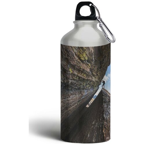 фото Бутылка спортивная,туристическая фляга, 500мл с карабином спорт скалолазание горы - 394 brutbottle