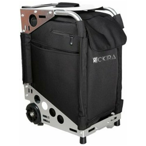 фото Сумка-чемодан для визажиста, стилиста на колесах okira silver