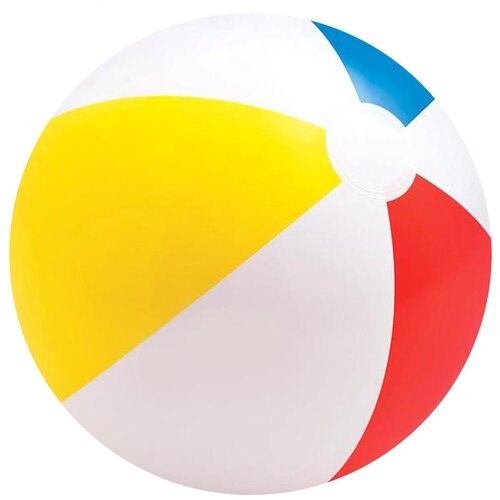 фото Пляжный мяч intex 59020 белый/желтый/голубой/красный