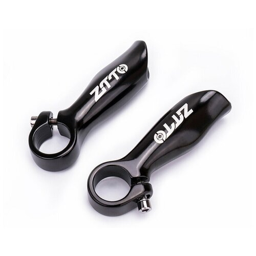 фото Рога на руль велосипеда ztto aluminum alloy handlebars, эргономичные, 100мм, черные, пара