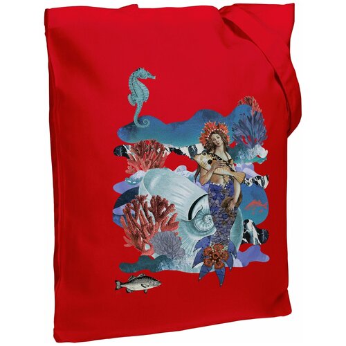 фото Холщовая сумка ragazza di mare, красная принтэссенция