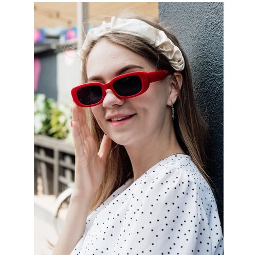 фото Солнцезащитные очки женские, красные, тренд 2023 prizma