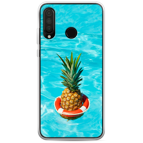 фото Силиконовый чехол ананас в бассейне на honor 20 lite 2020 / хонор 20 лайт 2020 case place