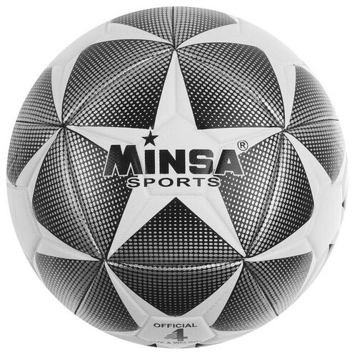 фото Minsa мяч футбольный minsa, pu, машинная сшивка, 32 панели, размер 4, 430 г