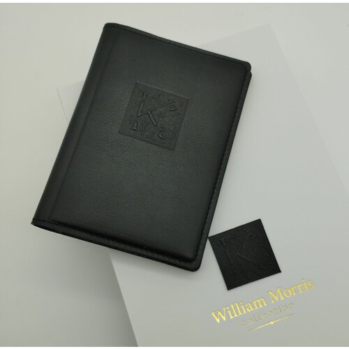 фото Обложка william morris, натуральная кожа, отделение для карт, отделение для автодокументов, подарочная упаковка, черный