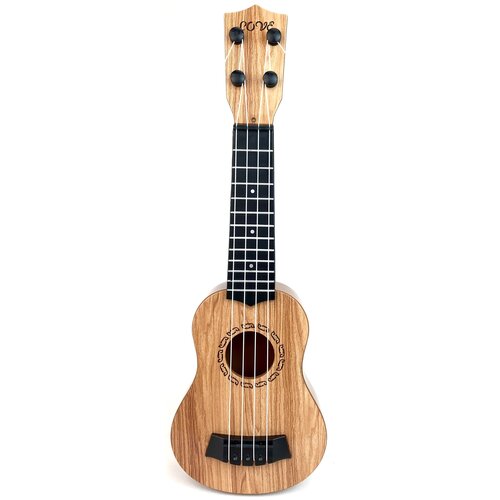 фото Детский музыкальный инструмент гитара ukulele 202-7, 4 струны, 38 см, светло- коричневая play smart