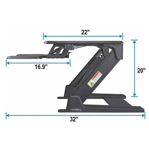 фото Подставка на компьютерный стол для работы стоя eureka erk-cv-pro36b