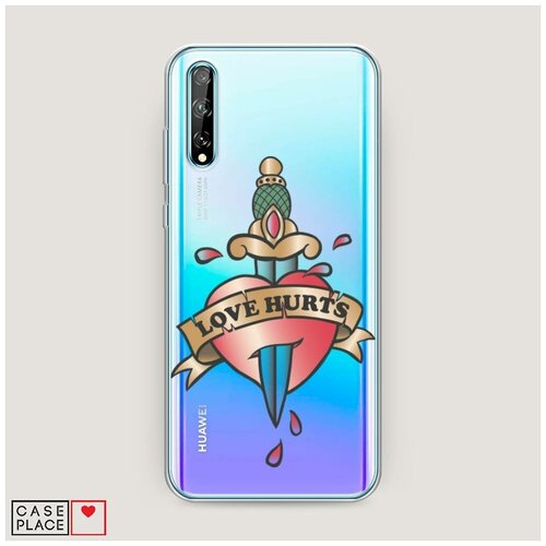 фото Чехол силиконовый huawei p smart s love hurts case place