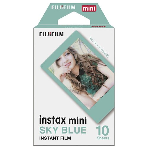 Картридж Fujifilm Instax Mini Sky Blue, 10 снимков фотоаппарат моментальной печати fujifilm instax mini 9 желтый