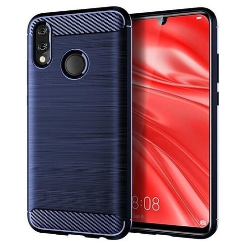 фото Чехол для huawei honor 10 lite (p smart 2019 и nova lite3) цвет синий, серия carbon от caseport