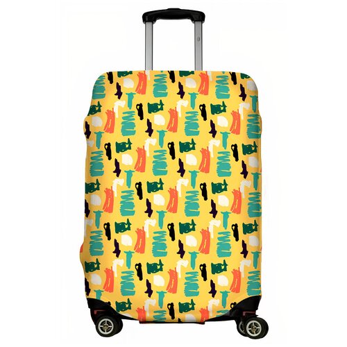 фото Чехол для чемодана "штрихи стэфа желтый" размер l lejoy
