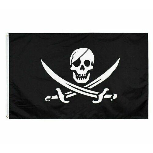 фото Пиратский флаг, 150х90 см, пиратская вечеринка маскапати