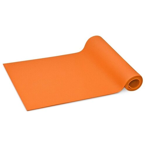 фото Коврик для йоги и фитнеса yoga mat 3 мм универсальный оранжевый baziator