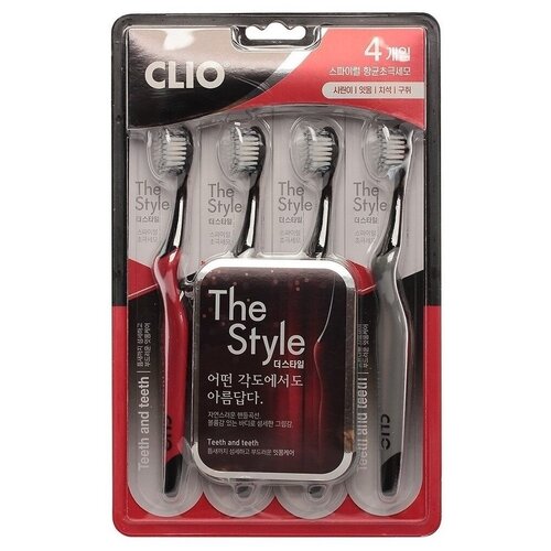 фото Clio the style набор зубных щеток для чувствительных зубов, 4шт