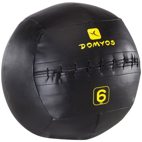 фото Набивной мяч (волбол) 6 кг, размер: 6 кг, цвет: черный domyos х декатлон decathlon