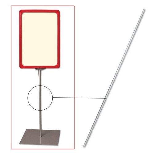 фото Трубка для сборки напольной стойки под рамку pos, высота 1200 мм, диаметр 9 мм, 290268 no name
