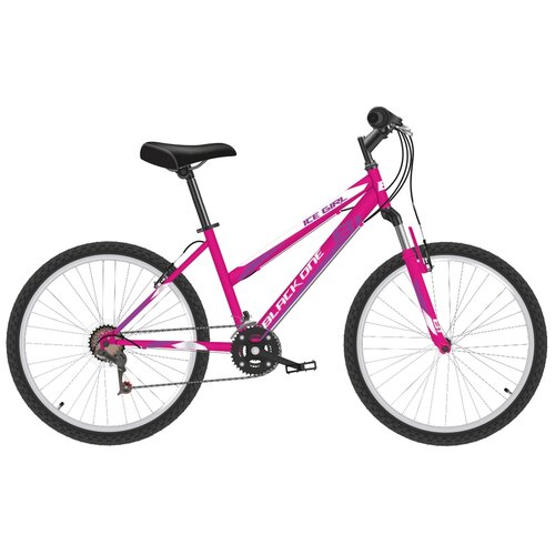фото Подростковый горный (mtb) велосипед black one ice girl 24 (2021) розовый/белый/фиолетовый 13" (требует финальной сборки)