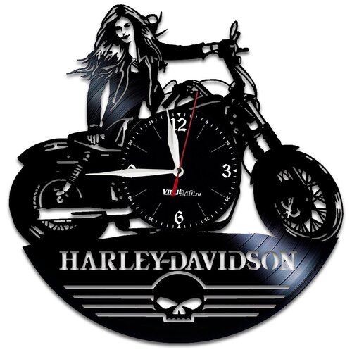 фото Настенные часы из виниловой пластинки "harley-davidson" №1 vinyllab