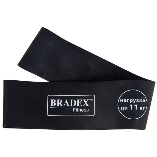фото Резинка для фитнеса bradex sf 0344 (нагрузка до 11 кг) 60 х 5 см черный