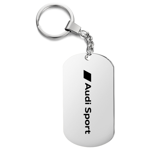 фото Брелок для ключей " audi sport " односторонний, с гравировкой подарочный жетон, на сумку, на ключи, в подарок uegrafic