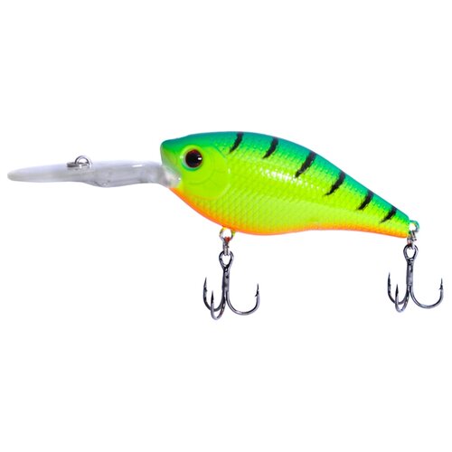 фото Воблер mottomo deep wrestler 70f lime tiger кренк 17.5 г 70 мм