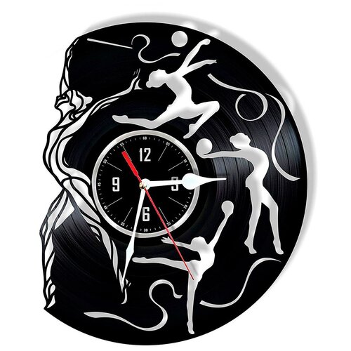 фото Настенные часы из виниловой пластинки "художественная гимнастика" vinyllab