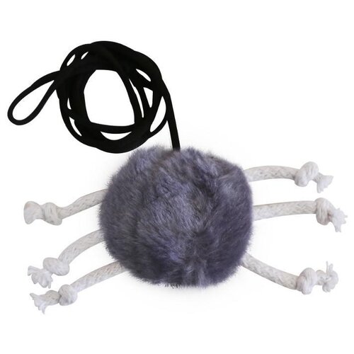 фото 601040 игрушка для кошек паук на эластичном шнуре 8 см иск.мех (набор 6 шт) zooexpress