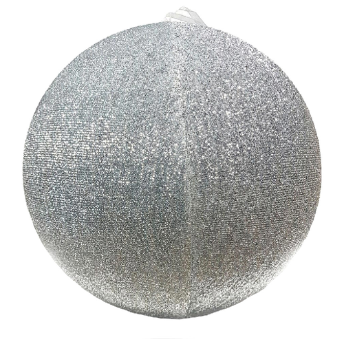 фото Подвеска snowhouse шар, 60 см, серебристый