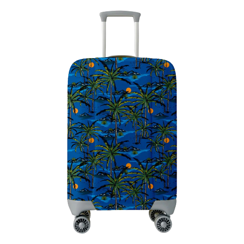 фото Чехол для чемодана marengo textile ночная пальма s, синий