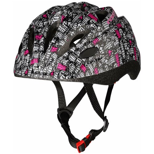 фото Шлем велосипедный детский indigo city 10 вентиляционных отверстий in072 серо-розовый 48-56см