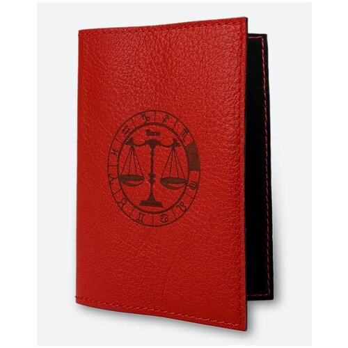 фото Обложка для паспорта kaza знак зодиака весы рыжий