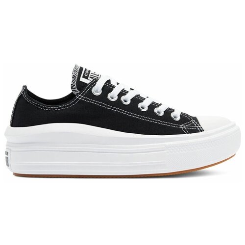 фото Кеды женские converse chuck taylor all star move low top 570256 текстильные черные (38)