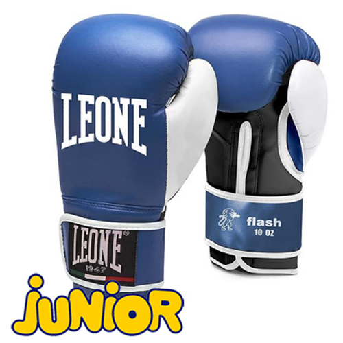 фото Детские боксерские перчатки leone 1947 flash gn083 синие (4 унции)