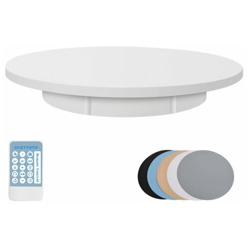 фото Поворотный стол для фотосъемки с вращением на 360 градусов blackmix bm42 pro, цвет белый